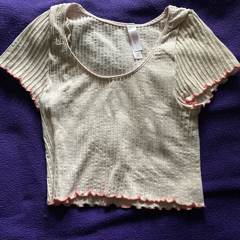 Shirt white and pink